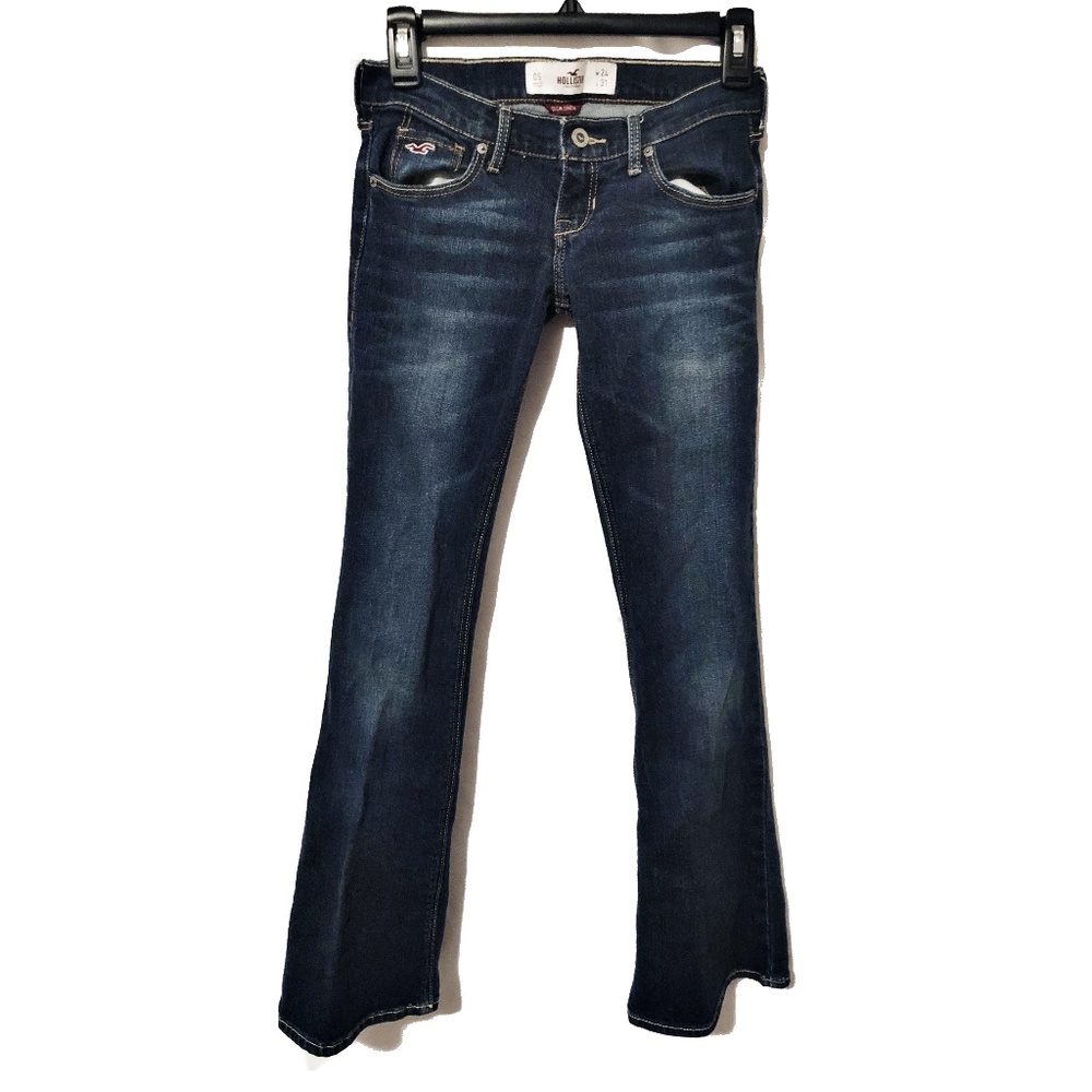Hollister Dark Wash Wide Leg Jeans Size0s